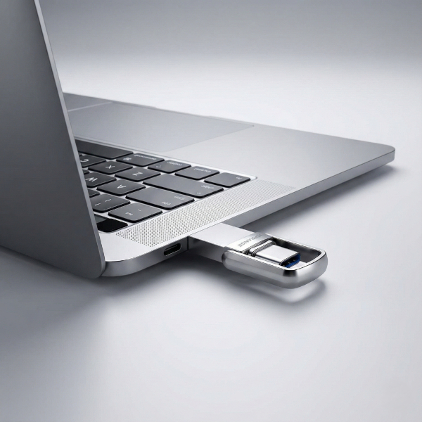 2’si 1 Arada USB 3.2 Type-C Ve USB 64GB Metal Flash Disk