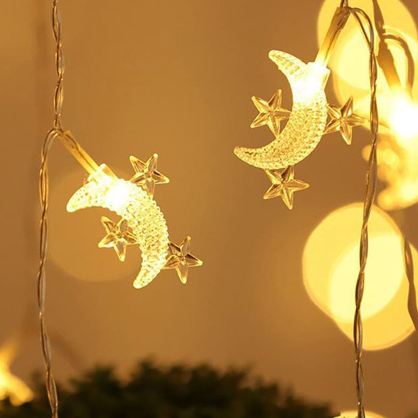 Ay Yıldız Tasarımlı 20 LED USB Aydınlatma