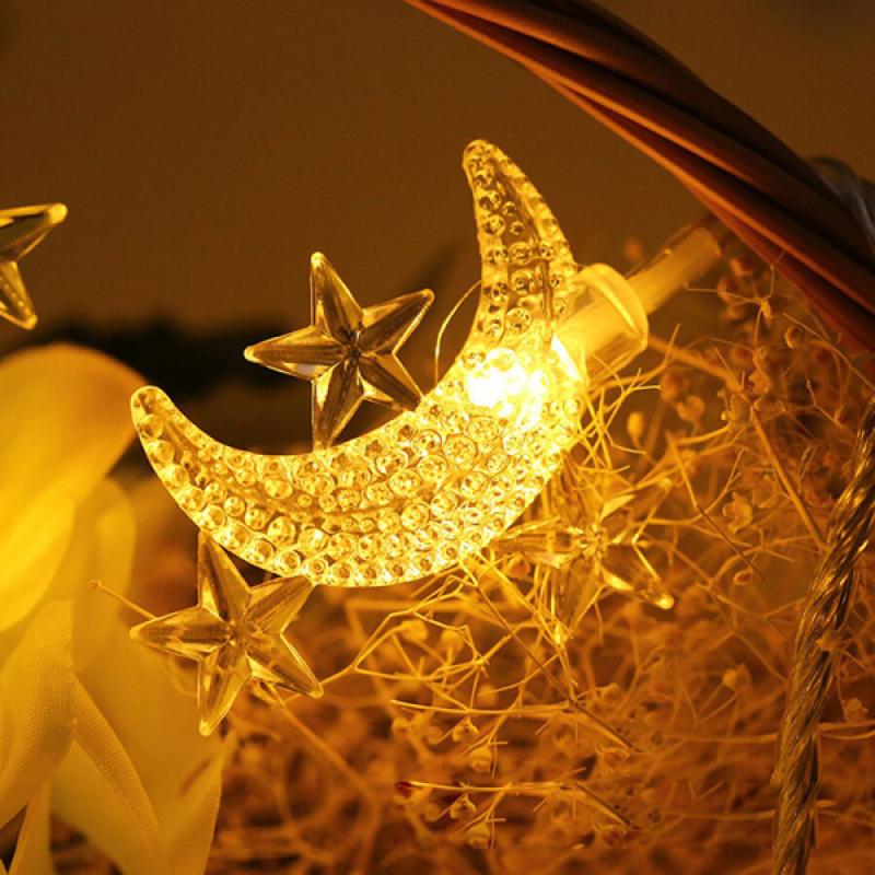 Ay Yıldız Tasarımlı 20 LED USB Aydınlatma