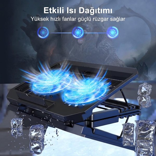 Ayarlanabilir Yükseklik Kademeli Laptop Soğutucu Fan Laptop Standı Laptop Masası