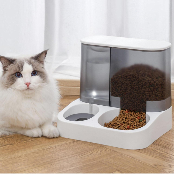 2’si 1 Arada Otomatik Kedi Mama ve Su Kabı