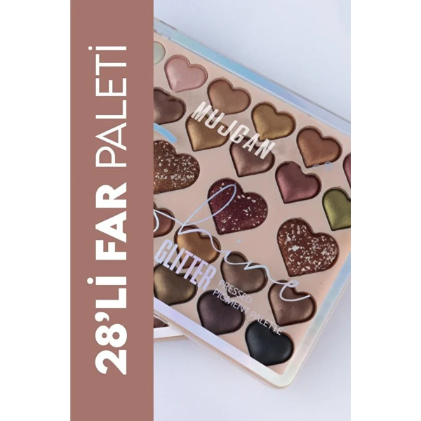 28’li Sedefli Shine Kalp Far Paleti - 2’li Set