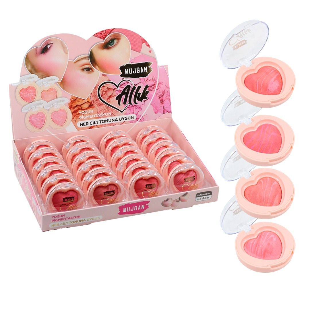 4’lü Kalp Allık Blush Seti