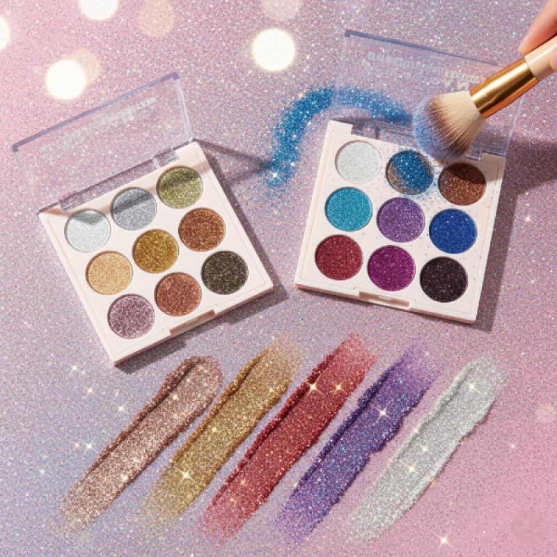 9 Renk Glitter Diamond Far Paleti - 2’li Set