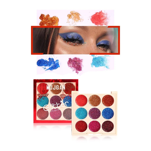 9 Renk Glitter Diamond Far Paleti - 2’li Set