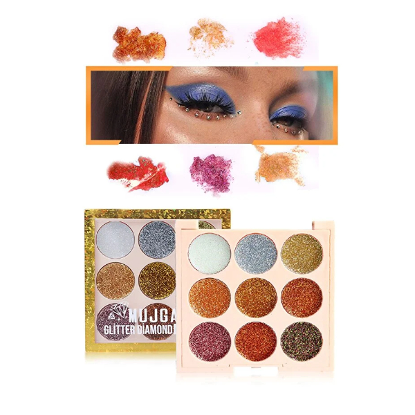 9 Renk Glitter Diamond Far Paleti - 2’li Set