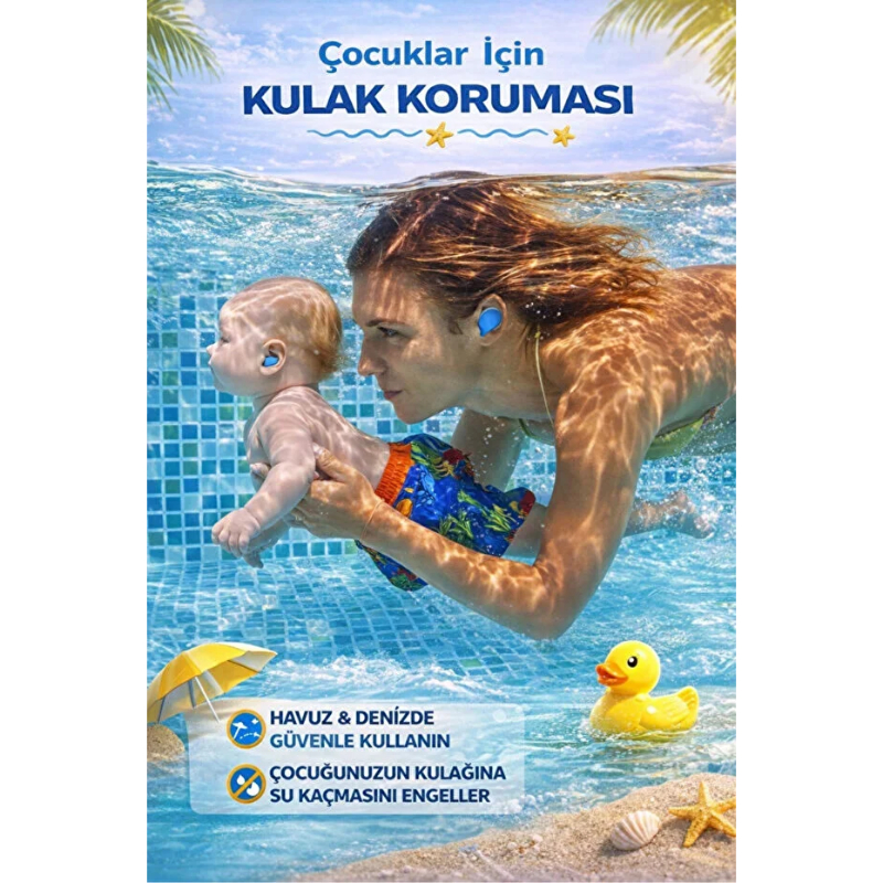 Silikon Kulak Tıkacı - 6’lı Özel Kutulu - Su Geçirmez ve Gürültü Önleyici