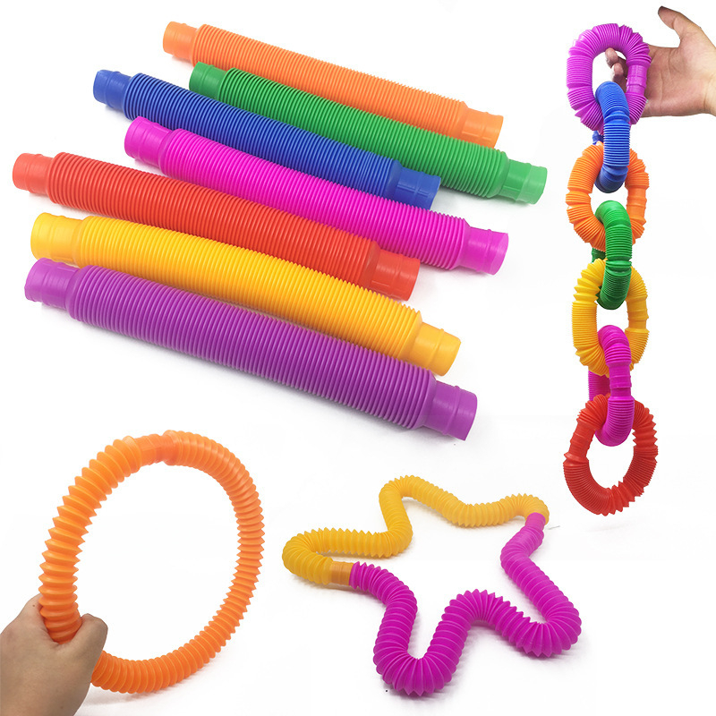 Boru Oyuncak - 6’lı Set - Rengarenk - Plastik