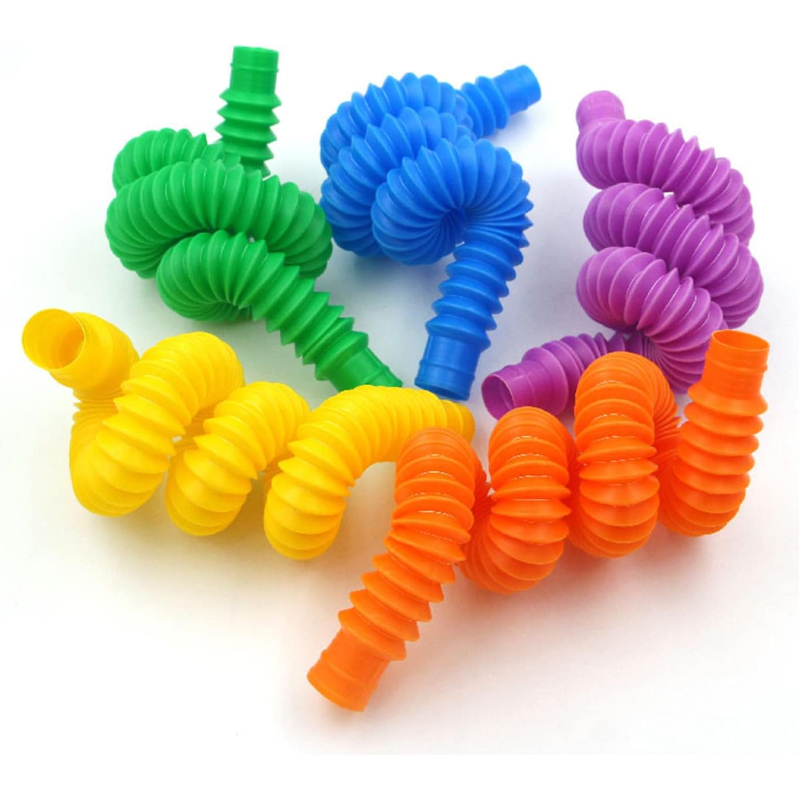 Boru Oyuncak - 6’lı Set - Rengarenk - Plastik