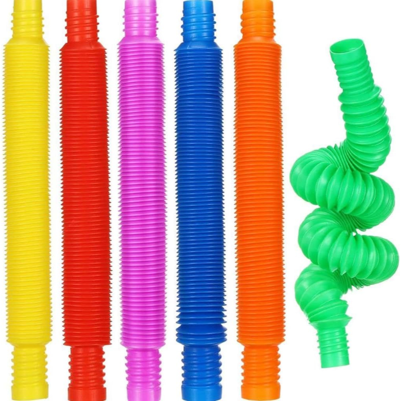 Boru Oyuncak - 6’lı Set - Rengarenk - Plastik
