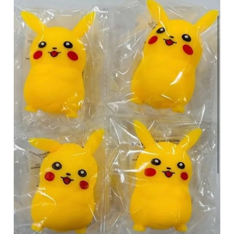 Pikaçu Tasarımlı Squishy - 12’li Paket - Yumuşak Oyuncak