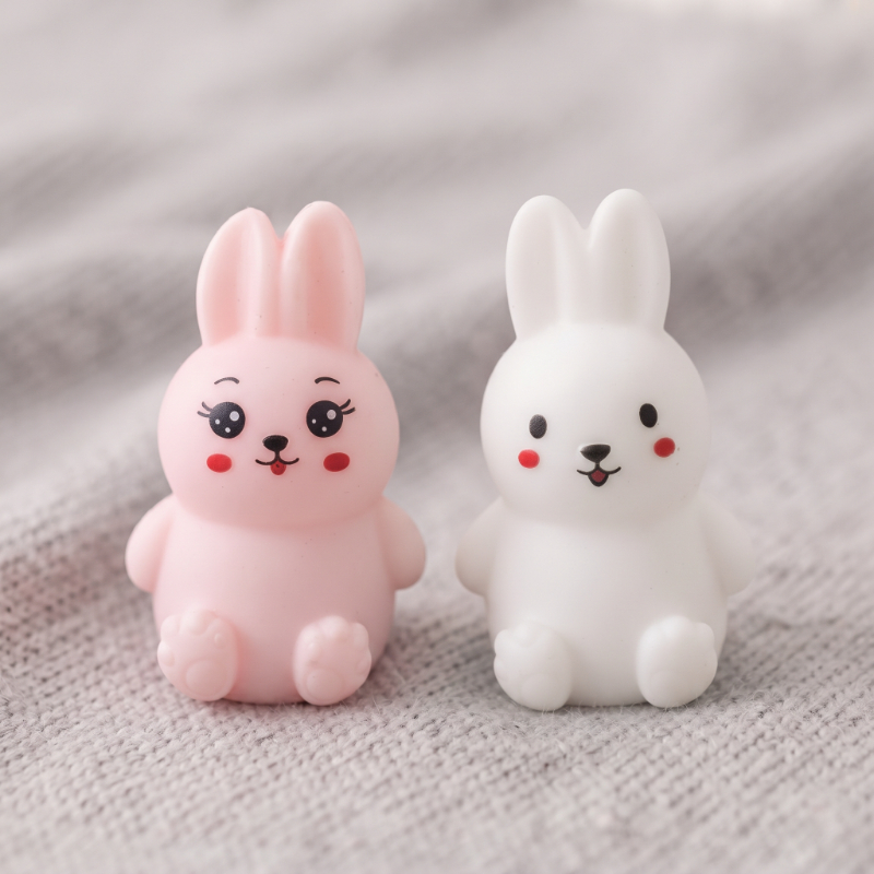 Tavşan Tasarımlı Squishy - 12’li Paket - Karışık Renk - Yumuşak Oyuncak