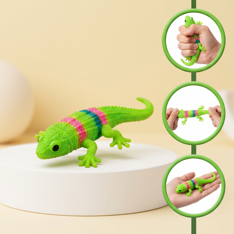 Kertenkele Tasarımlı Squishy - 12’li Paket - Yumuşak Oyuncak