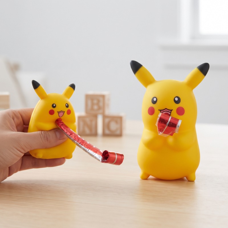Düdüklü Pikaçu Tasarımlı Squishy - 12’li Paket - Sesli Oyuncak