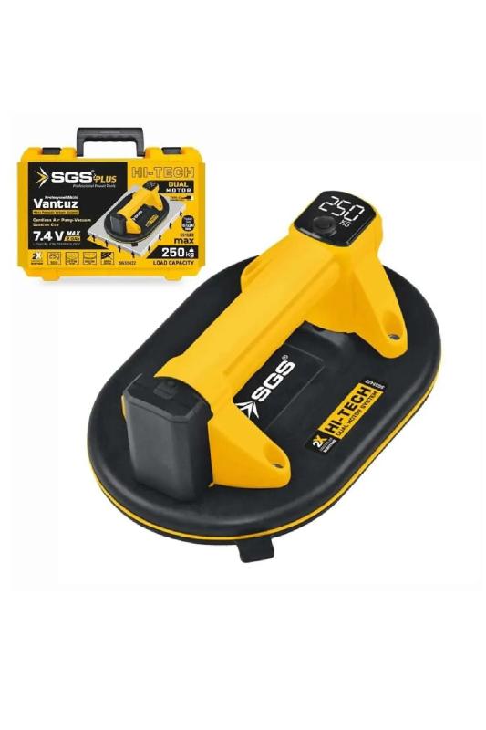 250 KG Akülü Vakumlu Seramik Ahşap Cam Taşıma Vantuzu 7,4 Volt 2 Amper SGS5422