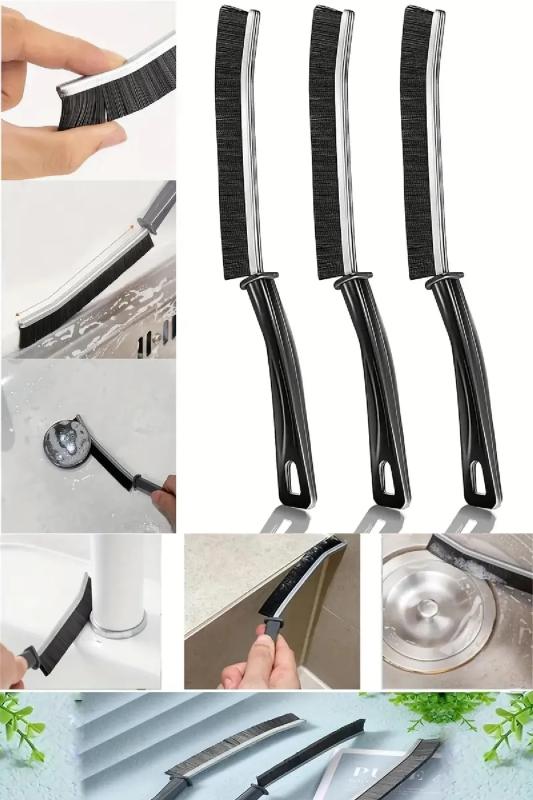 3 Adet Çok Amaçlı Ultra İnce Temizlik Fırçası Banyo Mutfak Lavabo Detaylı Temizleme Fırçası