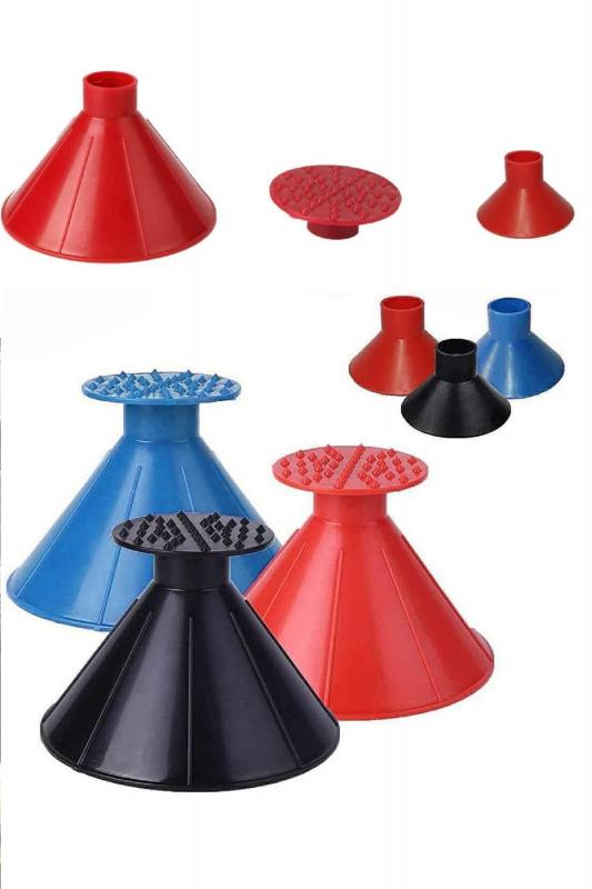 3 in 1 Araba Kar ve Buz Kazıyıcı Benzin Doldurma Hunisi 