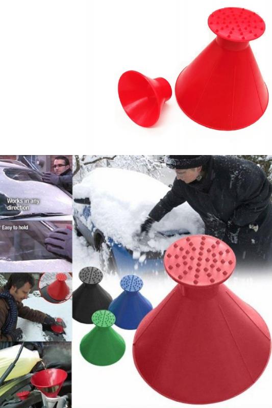 3 in 1 Araba Kar ve Buz Kazıyıcı Benzin Doldurma Hunisi 