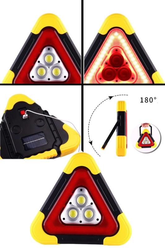 3 Ledli Solar Üçgen Reflektör Güneş Enerjili Refluj Lambası