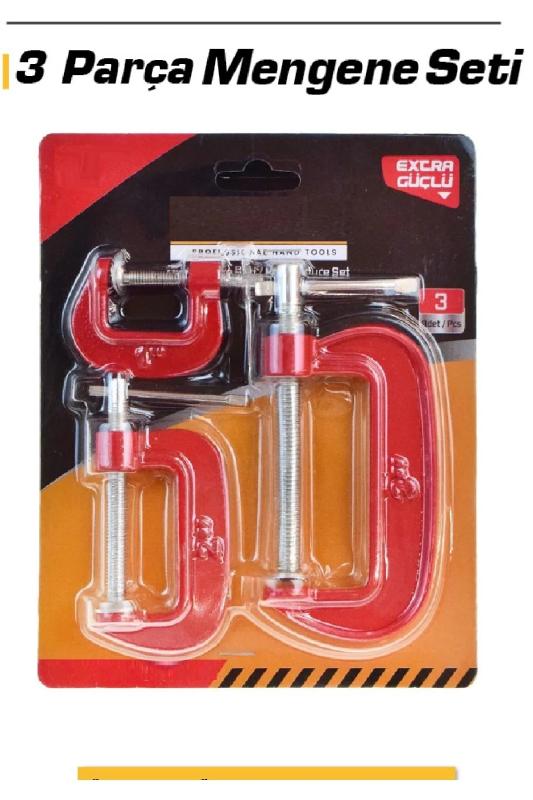 3 Parça G Tipi Marangoz Mengene Seti Mini İşkence Seti 3’lü Set