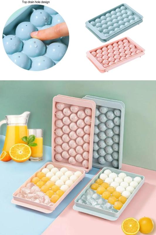 33 Hazneli Küre Buzluk Mini Top Buz Kalıbı 33 Bölmeli Buzluk 20 x 12 Cm