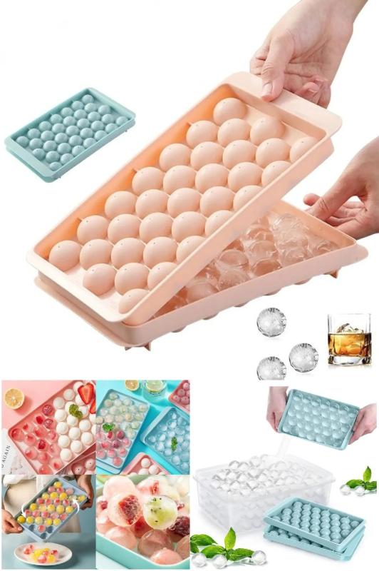 33 Hazneli Küre Buzluk Mini Top Buz Kalıbı 33 Bölmeli Buzluk 20 x 12 Cm