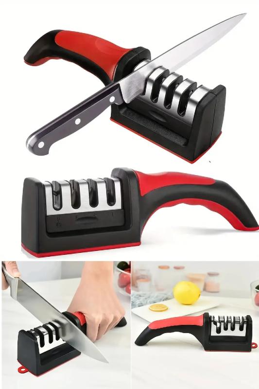 4 Açılı Elmas Bıçak Bileme Aleti Ergonomik Saplı Mutfak Aleti El Bıçakları Bileme Aparatı