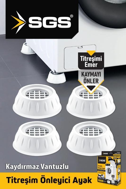 4 Adet Çamaşır Makinesi Titreşim Ve Ses Önleyici Kaydırmaz Vantuzlu Ayak