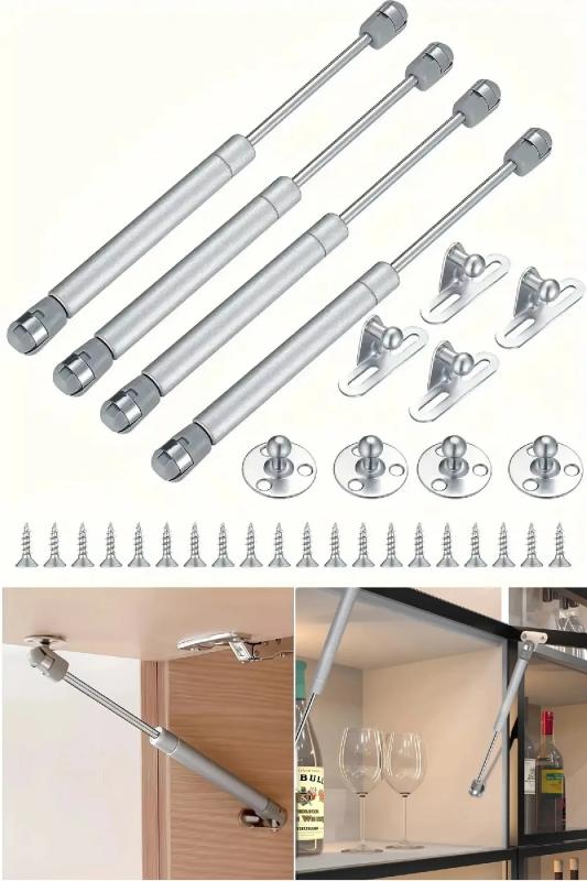 4 Adet Mutfak Dolap Kapak Amortisörü 100 N Gazlı Piston Gri