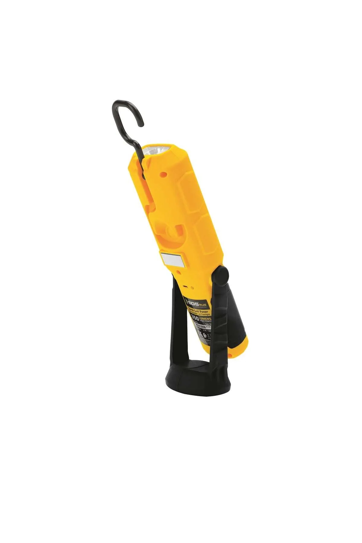 4 Kademeli Usb Şarjlı Led Fener 350 Lümen 3.7V 1200 Mah Askılı ve Mıknatıslı Şarjlı Fener
