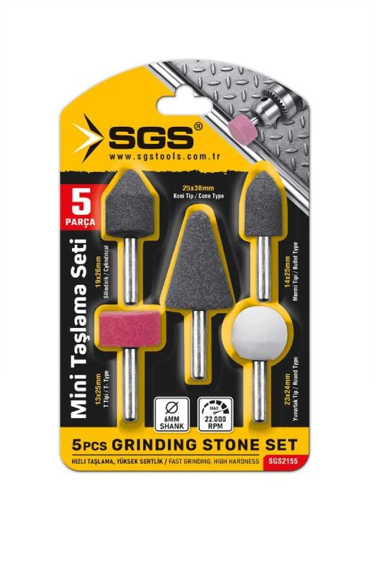 5 Parça Mini Kalıpçı Taşlama Gravür ve Zımparalama Seti Metal Ahşap Parlatma Seti SGS2155