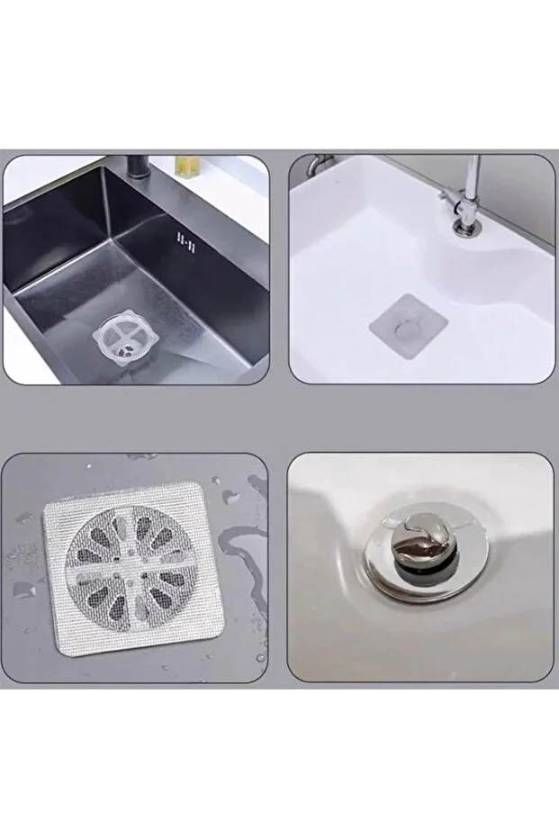 50 Adet Banyo Gider Süzgeci Kullan At Süzgeç Yapışkanlı Süzgeç
