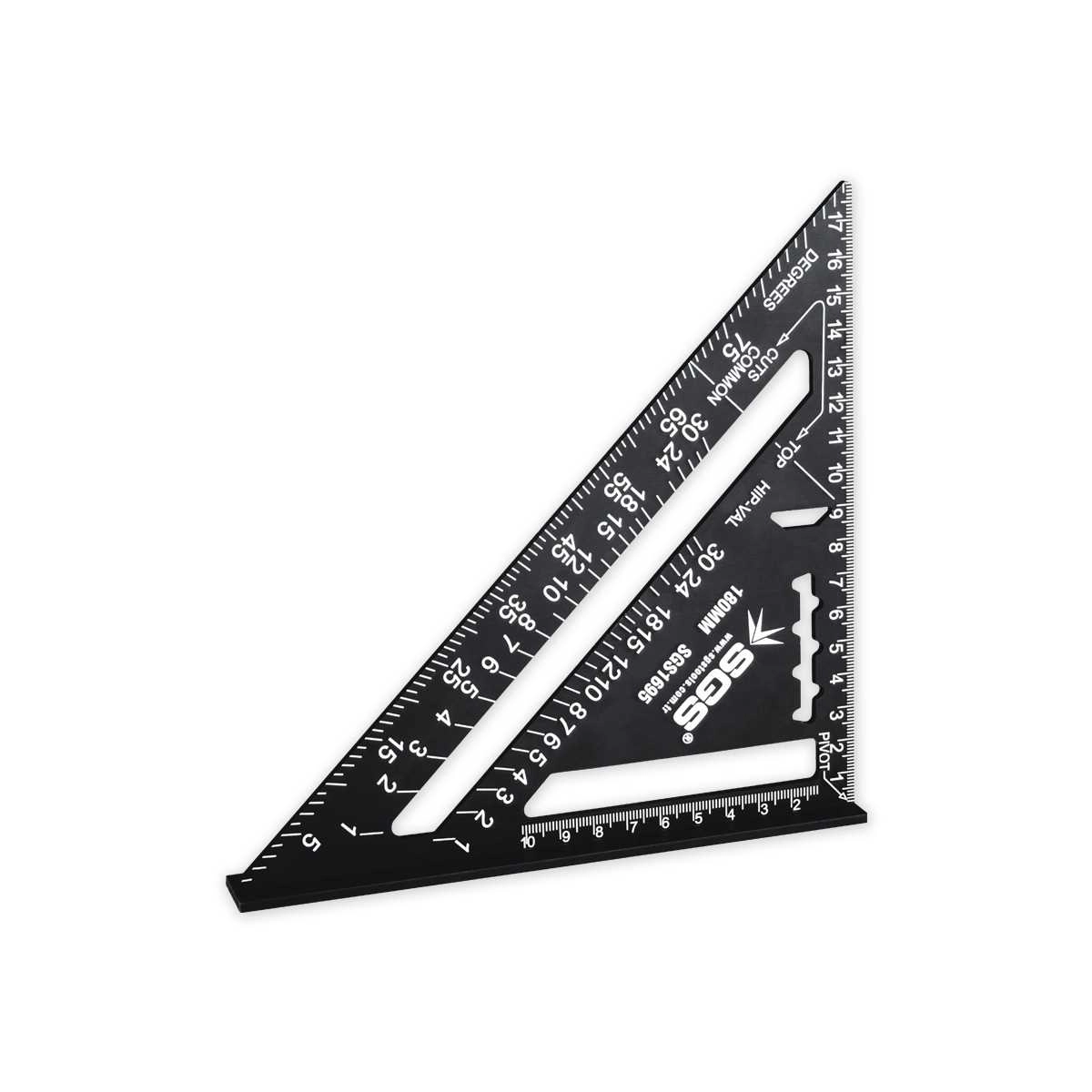 SGS 180mm Profesyonel Alüminyum Üçgen Gönye SGS1695