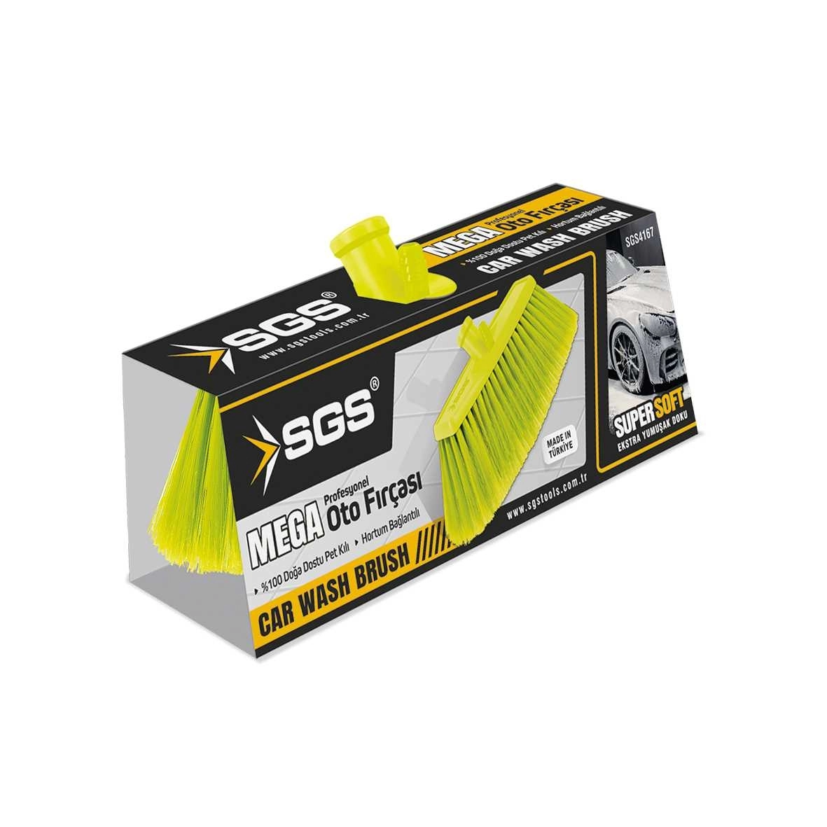 SGS 4167 Mega Profesyonel Oto Fırçası 20cm Süper Yumuşak Dokulu