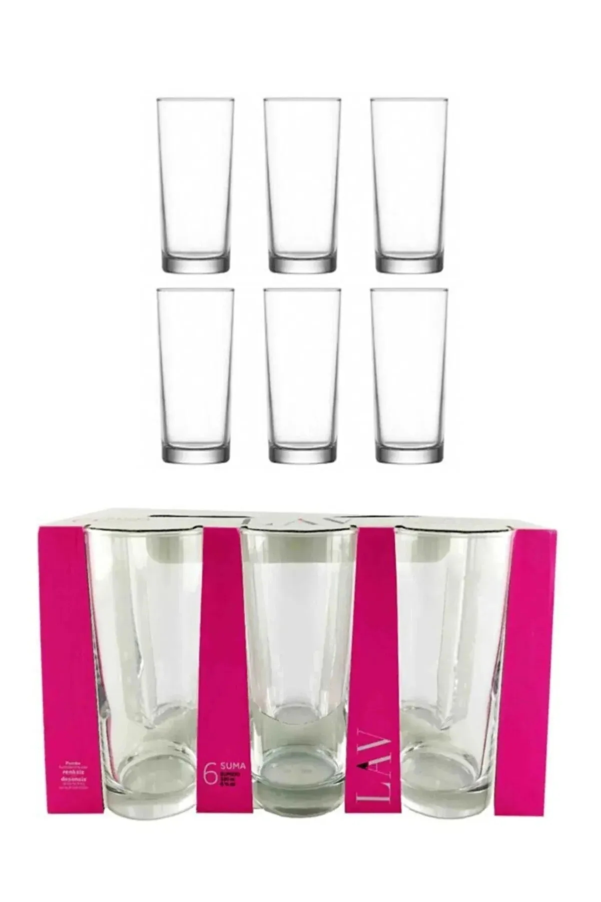 6 Adet Rakı ve Limonata Bardağı