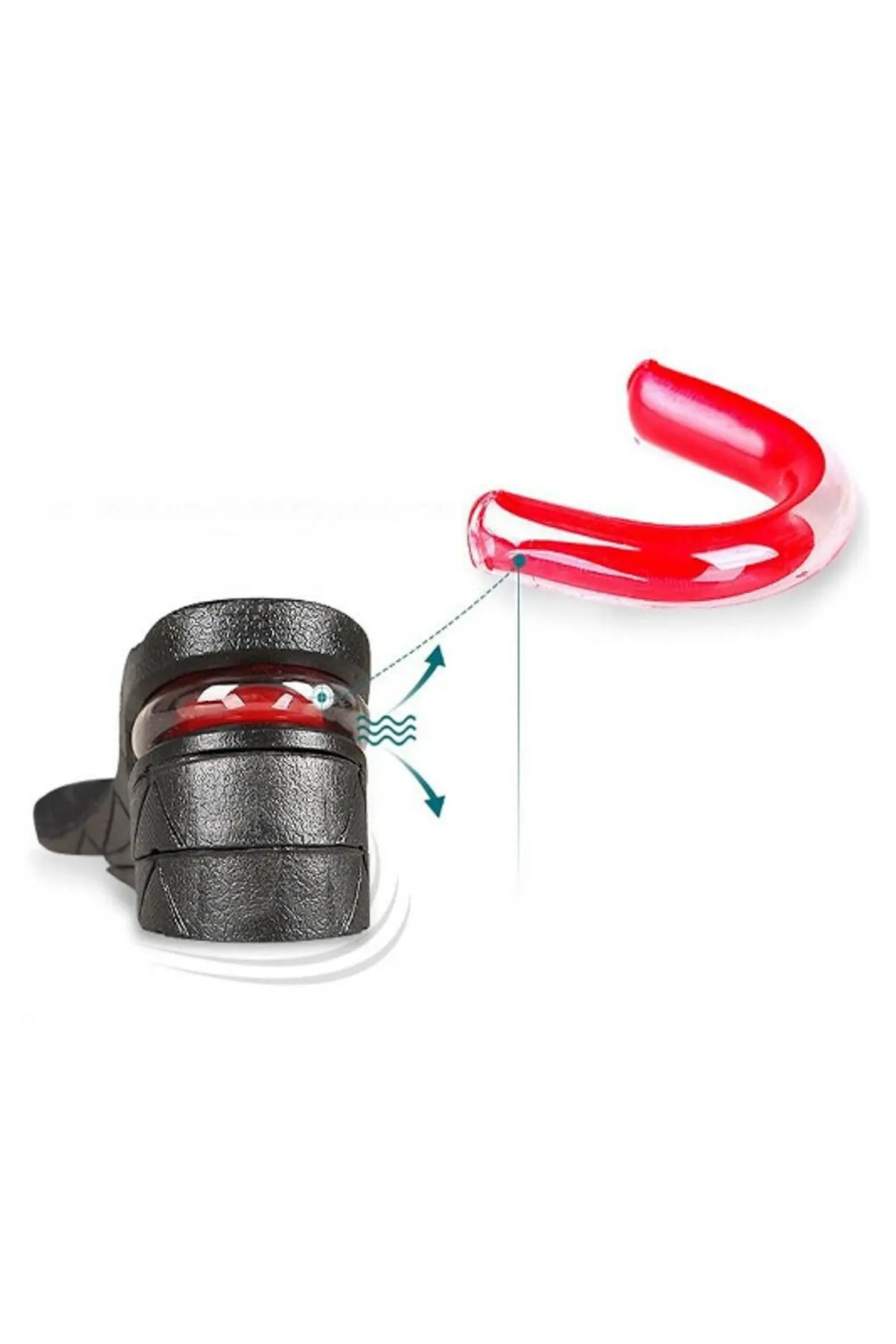 Etika - 7 cm Hava Yastıklı Boy Uzatıcı Uzatma Tabanı Gizli Tabanlık Uzatan Topuk Tam Boy Ayakkabı Tabanlığı