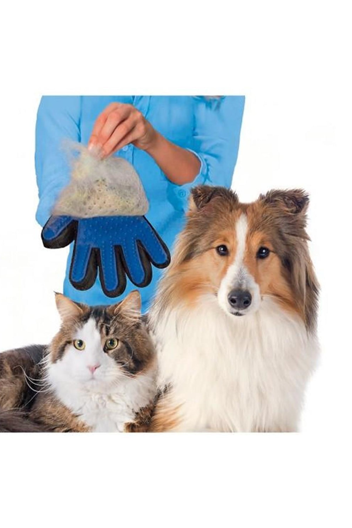 Kedi ve Köpek Tüy Toplayıcı Pratik Tarayıcı Eldiveni