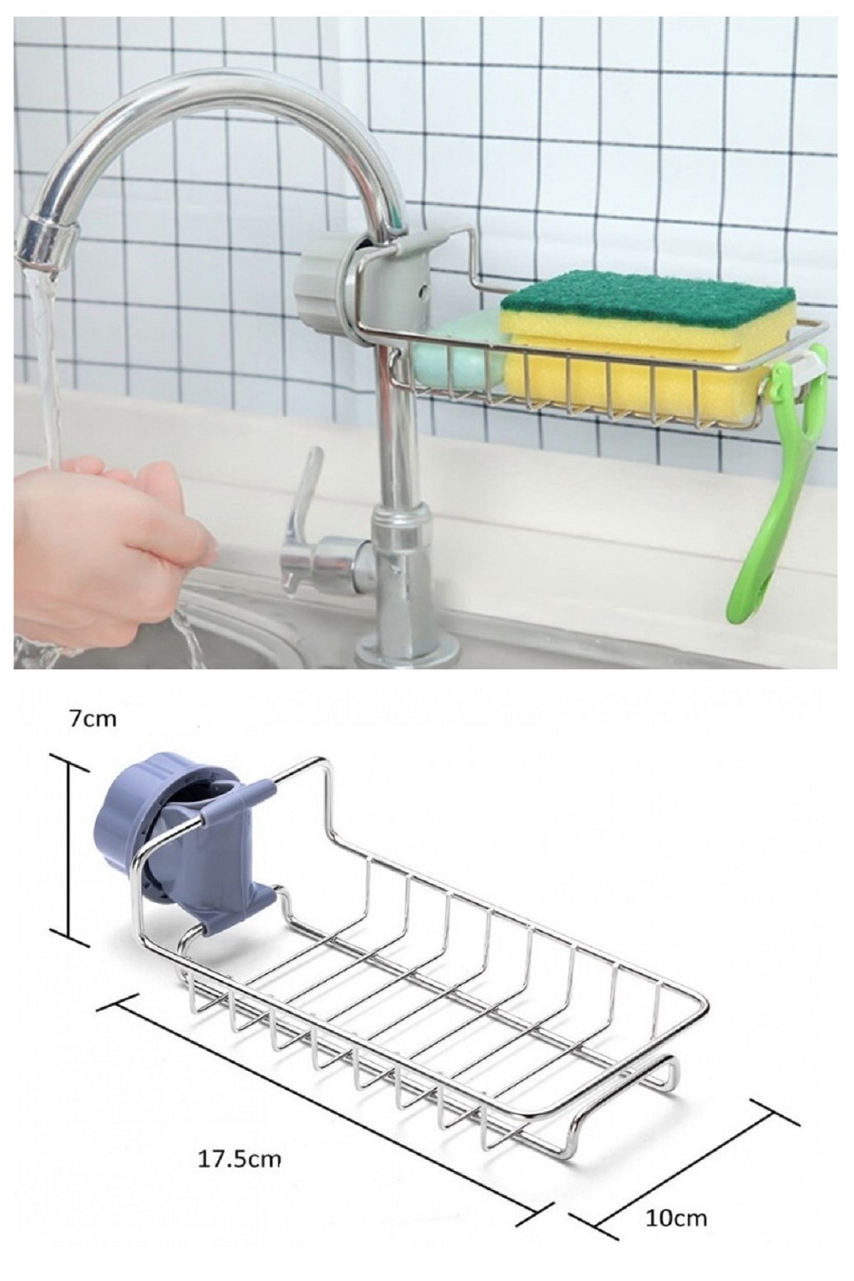 Biterse Mutfak ve Banyo Organizer Demir Raf Tek Katlı