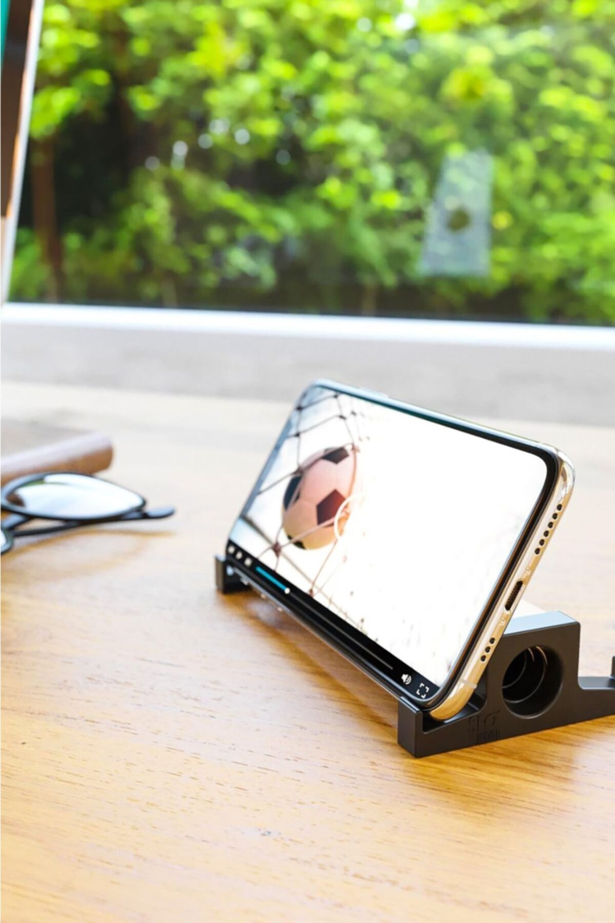 Biterse Dekoratif Ses Arttırıcı Ahşap Telefon ve Tablet Standı - 1 ADET