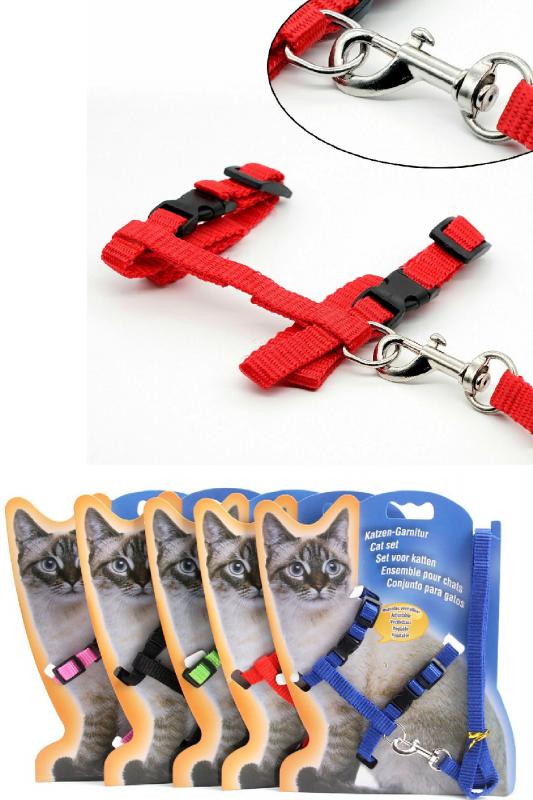 Biterse Kedi Tasması Ayarlanabilir Kedi Gezdirme Göğüs Tasması 120 Cm Lacivert
