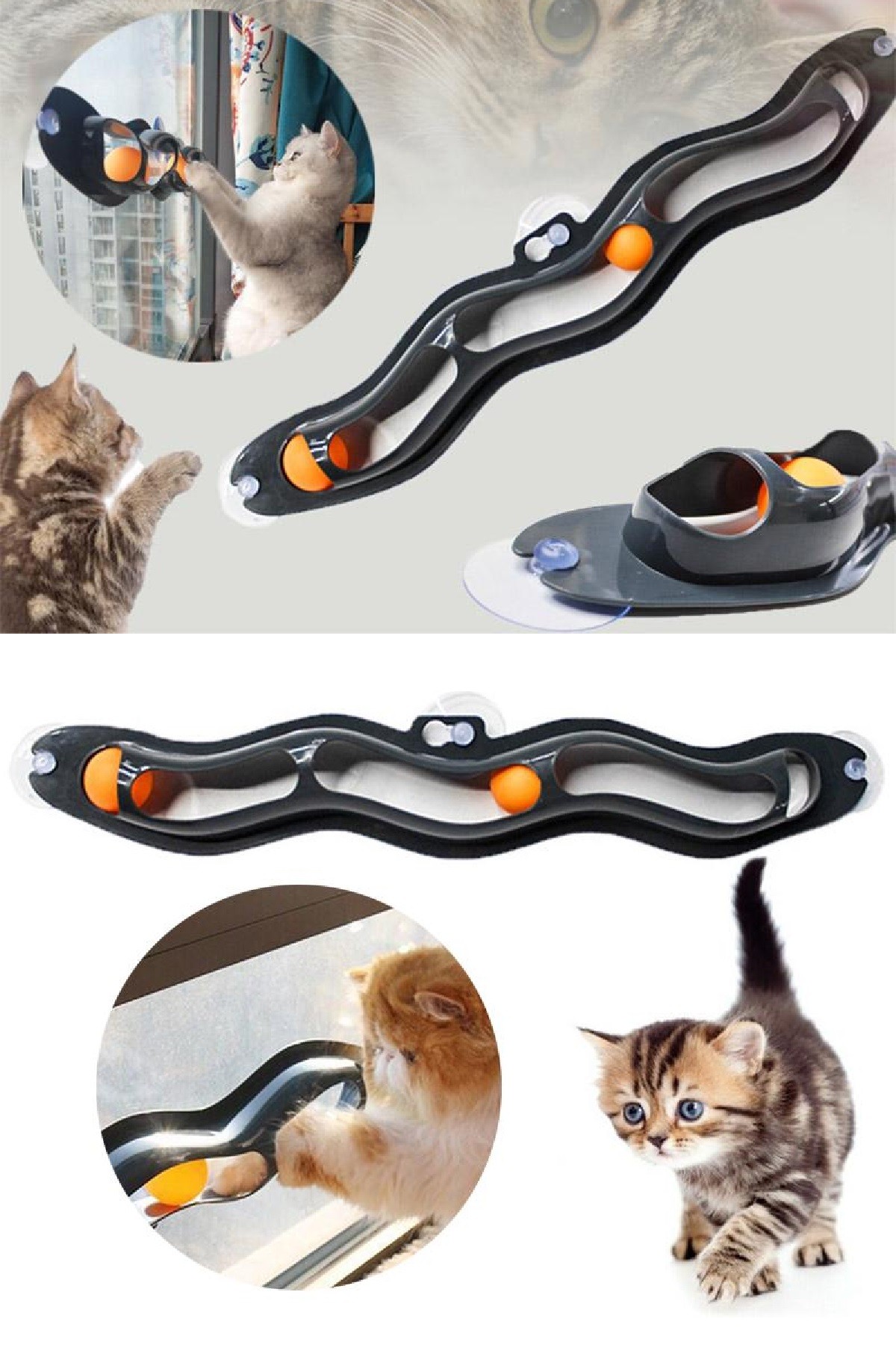 Biterse 54 Cm Cama Asılabilen Vantuzlu Kedi Oyuncağı BTS2489243648985