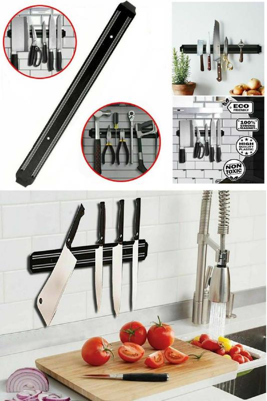 Biterse Mıknatıslı Bıçak Askısı Bıçak Organizeri 55 Cm