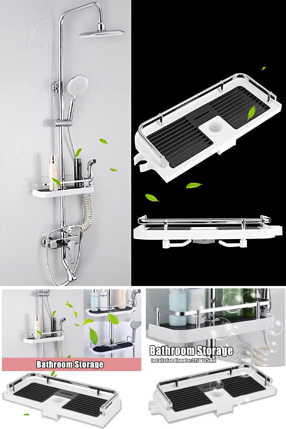 Biterse Banyo Robotuna Takılabilen Lüks Banyo ve Duş Organizeri