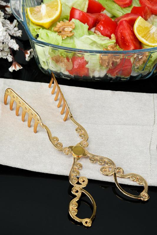 Lüks 3 Parça Servis ve Sunum Seti Servis Kaşığı Servis Maşası Salata ve Makarna Çatalı