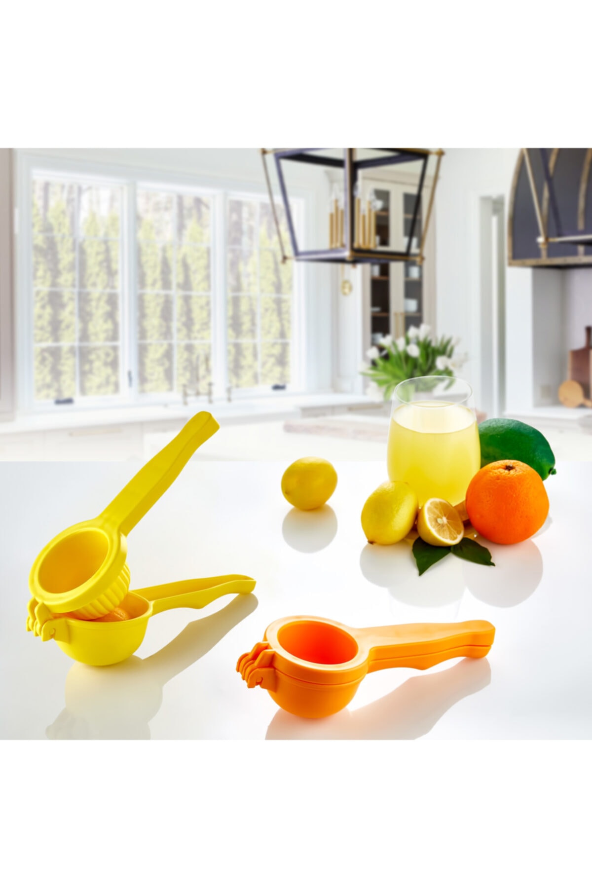 Biterse Pratik Sert Plastik Limon Sıkacağı - Limon Press