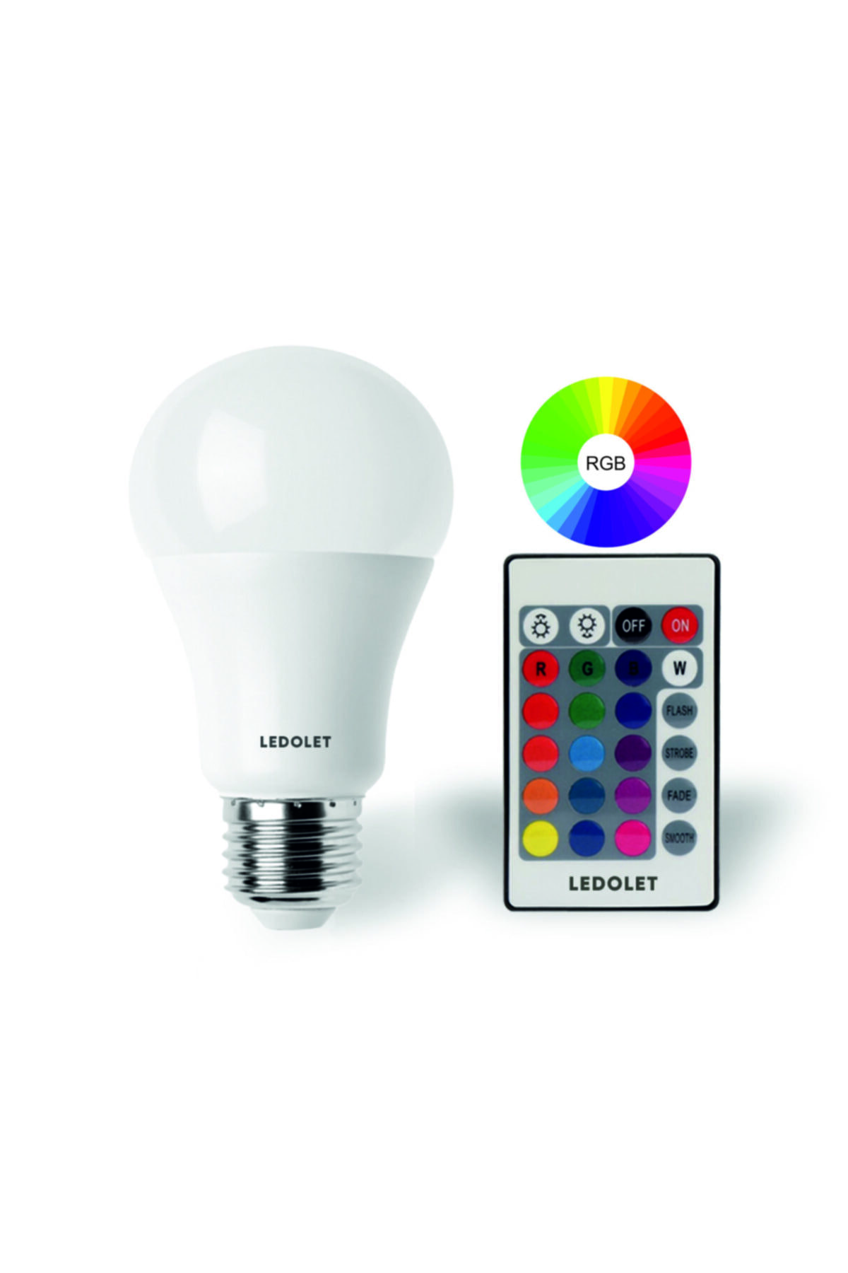 Biterse 9w Rgb Led Ampul Renk Değiştiren Uzaktan Kumandalı Led Ampul