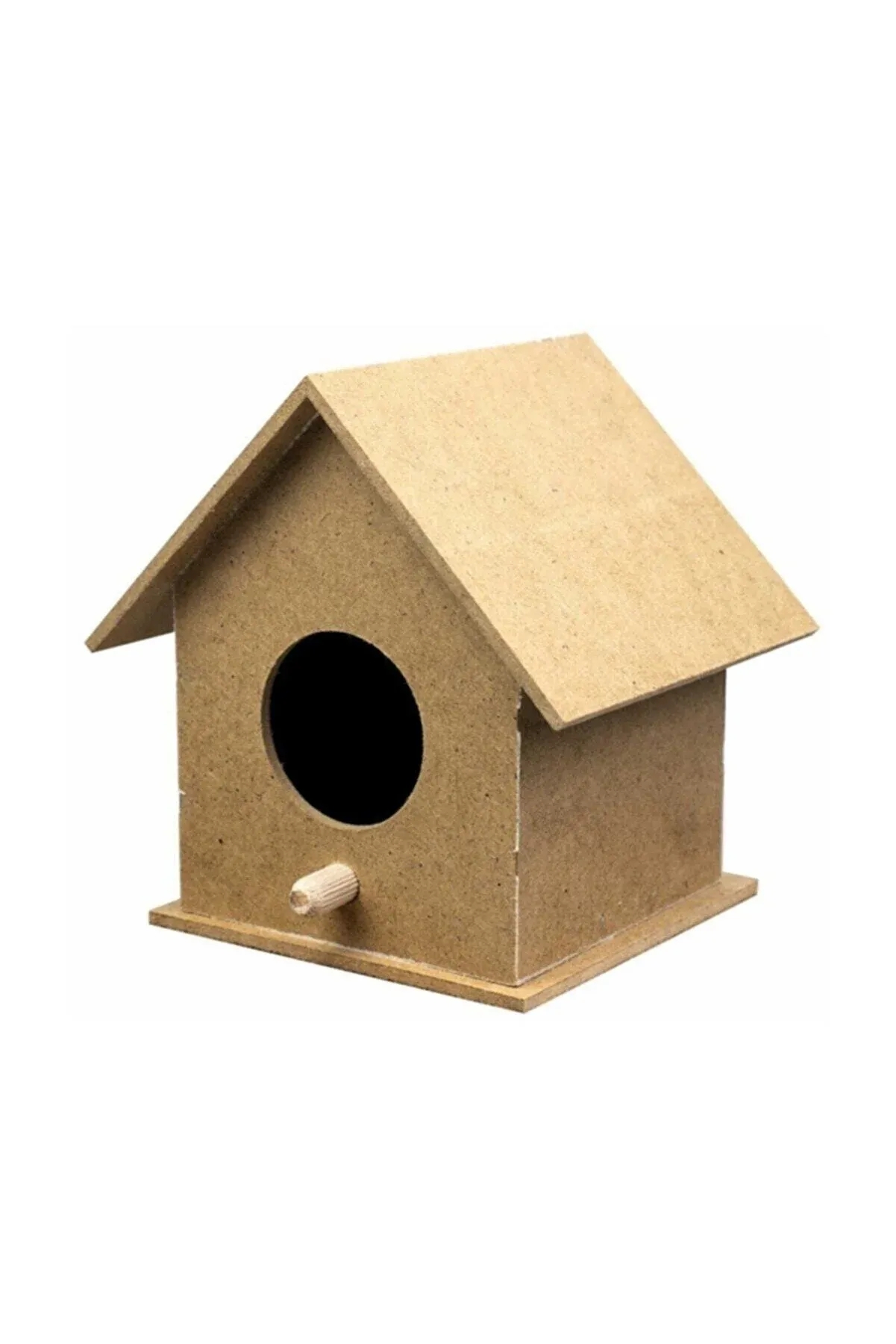 Ahşap Kuş Evi Kuş Yuvası Tünekli Kuş Yuvası 10 Cm X 10 Cm X 12 Cm