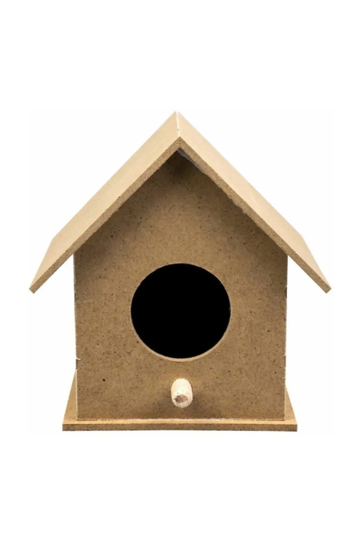 Ahşap Kuş Evi Kuş Yuvası Tünekli Kuş Yuvası 10 Cm X 10 Cm X 12 Cm