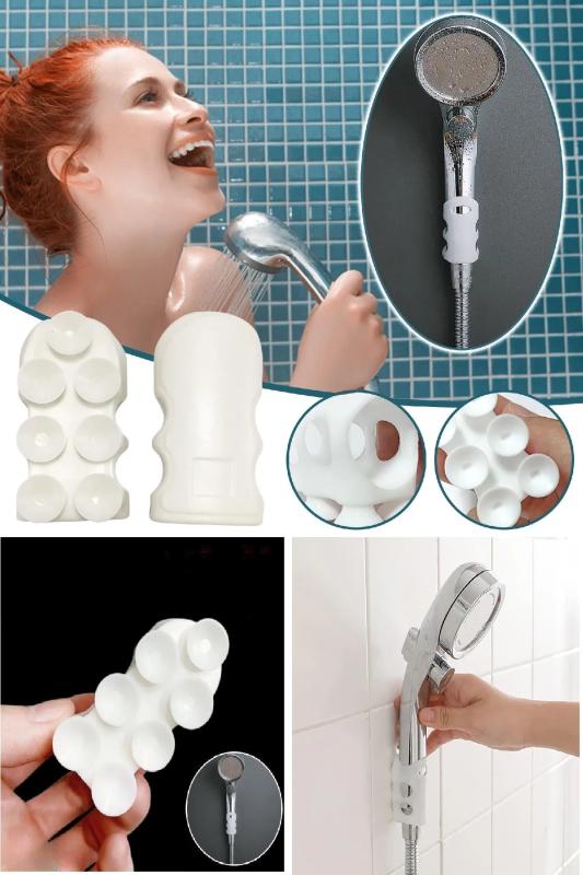 Banyo Duş Başlığı Tutucu 7 Vantuzlu Silikon Vantuz Tutacak