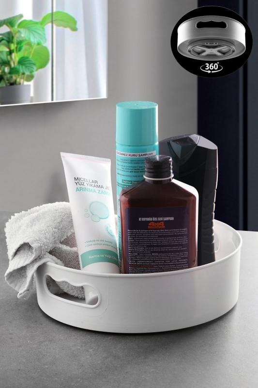 Biterse 360 Derece Dönen Banyo & buzdolabı Düzenleyici Tepsi